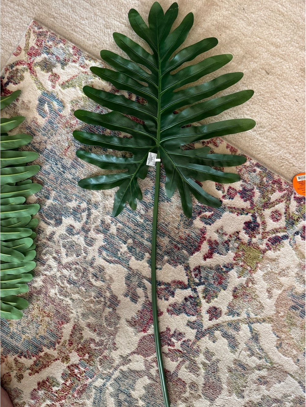 Artificial Philodendron Leaf Branch - Decorative Greenery Accent